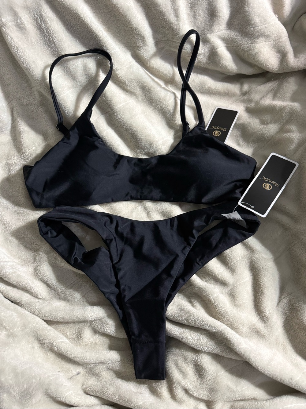 SherryDc Black cheeky Bikini Set -